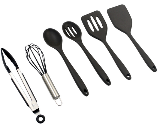 6-Piece Mini Silicone Kitchen Tool Set.-1